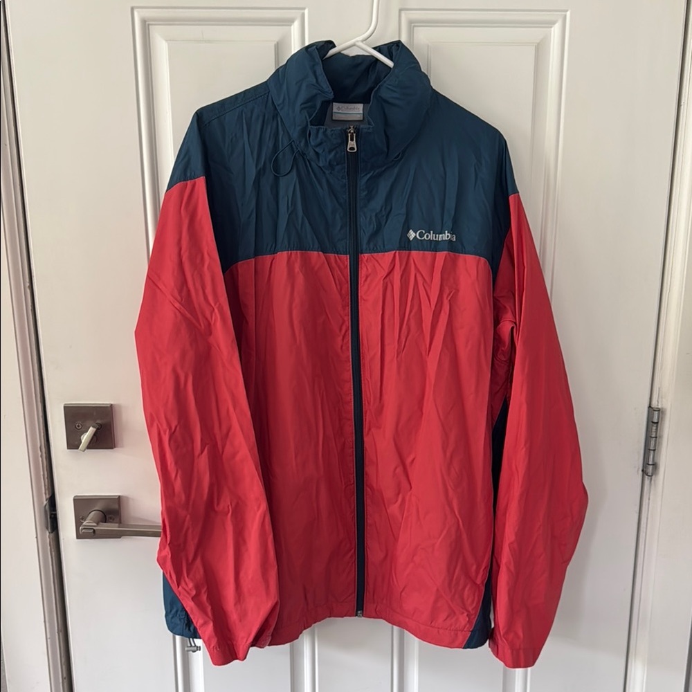 Columbia Red and Blue Windbreaker Jacket